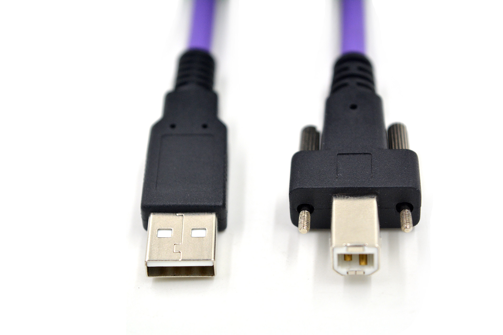 Cabo USB2.0 Tipo-A para Tipo-B com parafusos de bloqueio