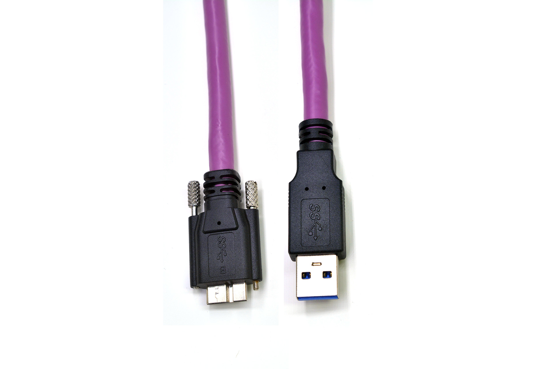 Cabo USB3.0 Tipo-A para Micro-B com parafusos de bloqueio